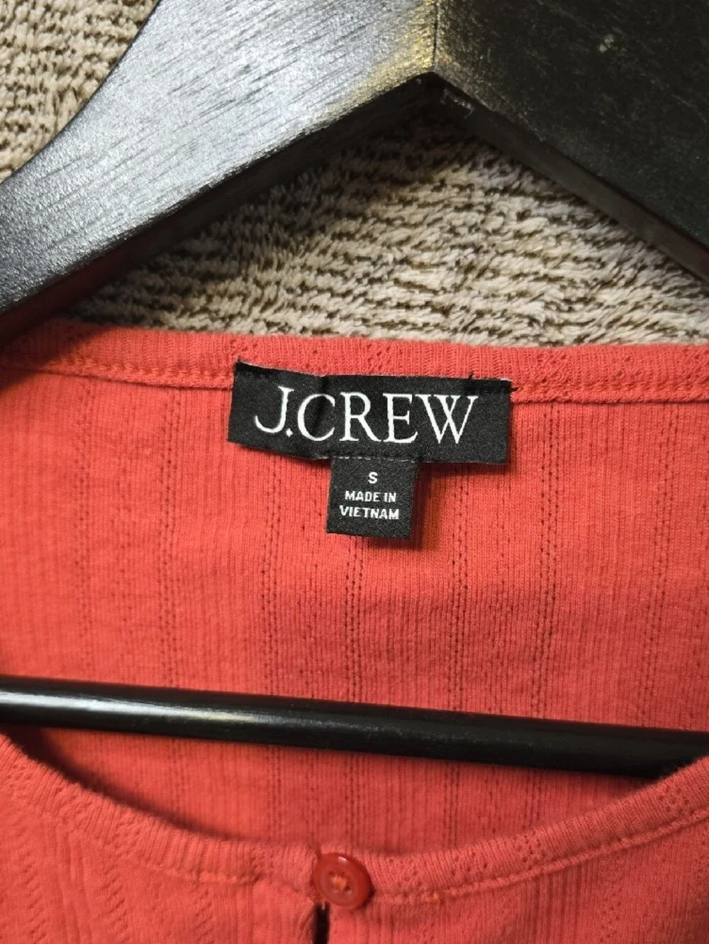 J. Crew Coral Button-Front Short Sleeve Top